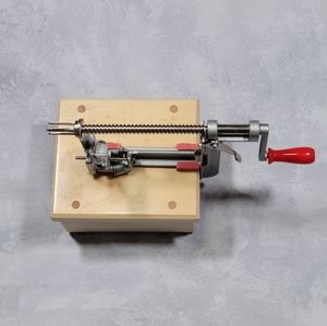 The Pampered Chef Apple Core Peeler with Wood Stand